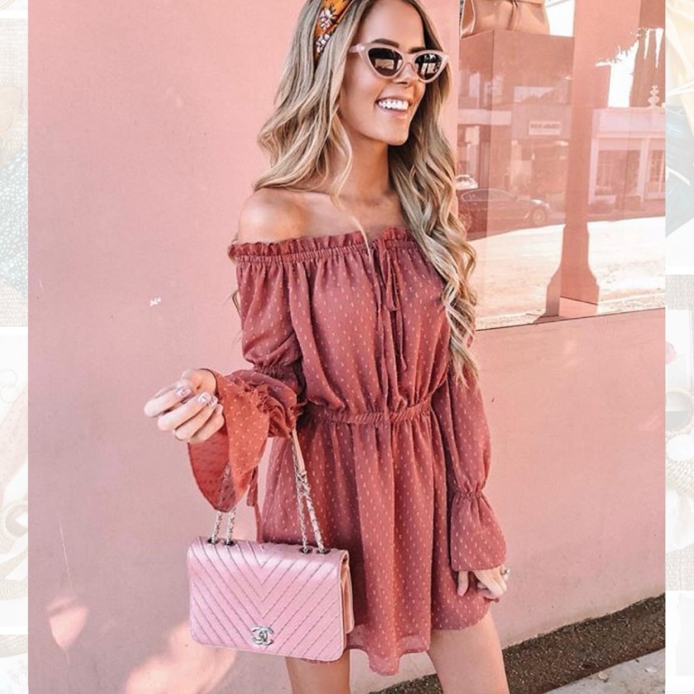 *SOLD* Goodnight Macaroon Dusty Rose Long Sleeve Dress